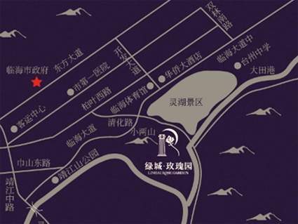 临海绿城•玫瑰园位置图