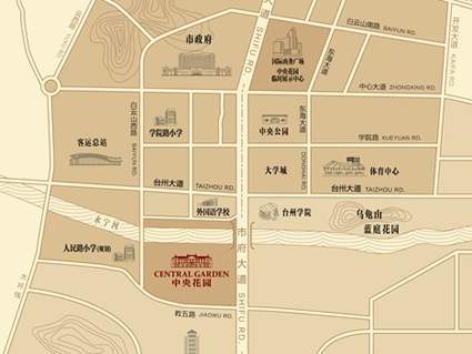 中央花园位置图